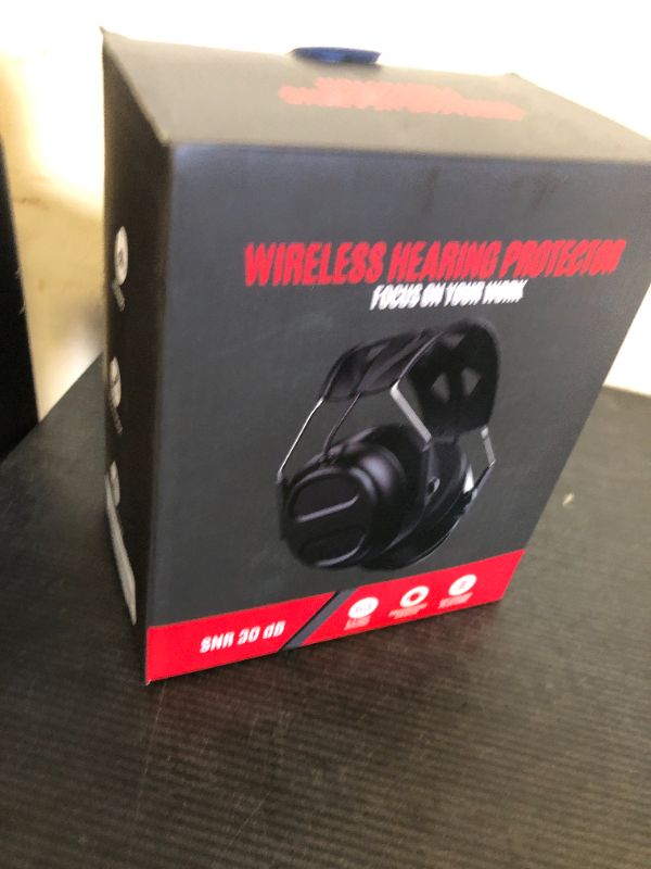 Photo 1 of Bluetooth 5.4 Hearing Protection Headphones with Rechargeable Battery 120H Playtime, SNR 30dB Safety Earmuffs Ear Protection for Lawn Mowing, Workshops, Snowblowing, Construction