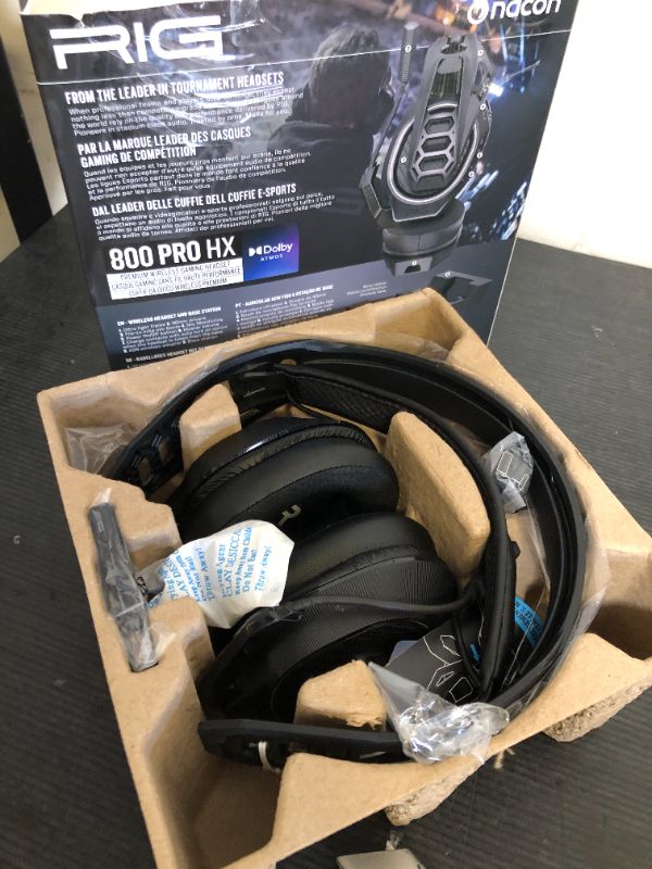 Photo 1 of RIG 800 PRO HX Wireless Gaming Headset & Multi-Function Base Station Officially Licensed for Xbox Series X|S, Xbox One, Windows 10/11 PCs - Dolby Atmos 3D Audio - Up to 60 Hour Battery