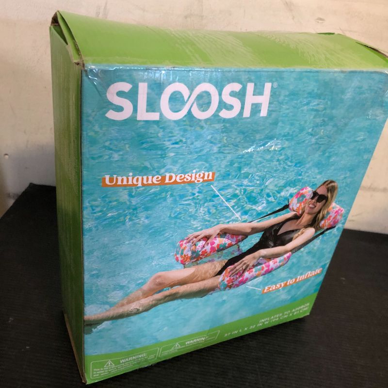 Photo 1 of Sloosh Pool Floats Chairs Adult, 2 Packs Inflatable Pool Lounge Chairs,Blow up Hammock Pool Noodles Floats for Adults,Flower Pattern Floating Water Chair for Pool Lake River(Tropical Flowers)