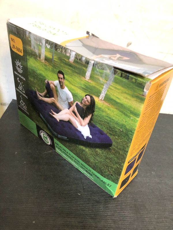 Photo 1 of Nuwani Queen Size Air Mattress - Inflatable Foldable Airbed for Camping, Home & Travel Guests, Waterproof Blow Up Mattress, Portable Sleeping Pad Accessories 80x60x9