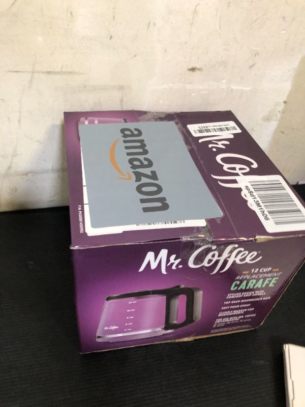 Photo 1 of Mr. Coffee 12-Cup Replacement Carafe – Compatible with Mr. Coffee 12 Cup Machines, Glass Pot with Black Handle