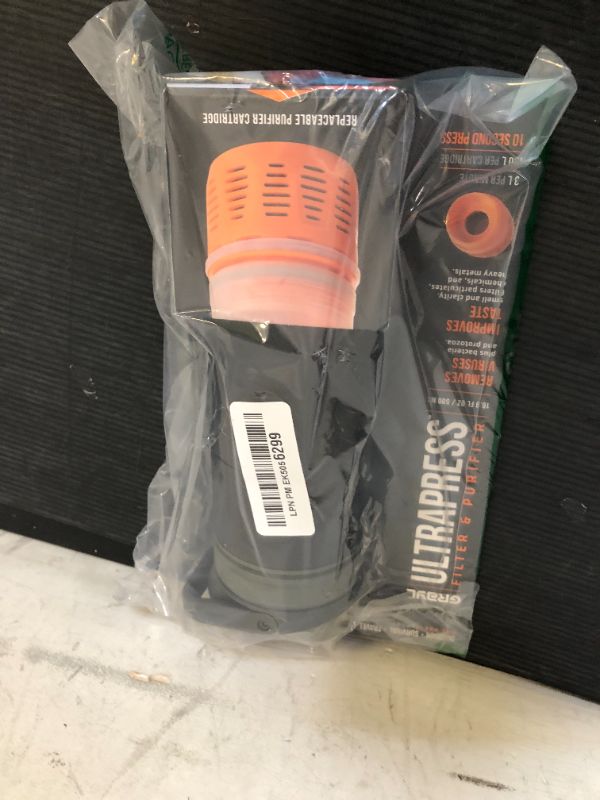 Photo 1 of GRAYL UltraPress Water Purifier & Filter Bottle for Hiking, Backpacking, and Travel (Camp Black)