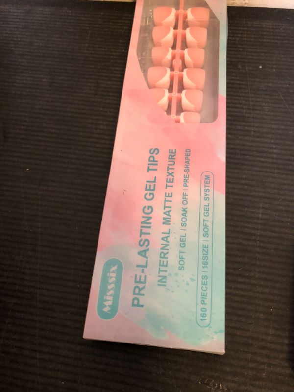 Photo 1 of Misssix Press On Toe nails Short, 150Pcs Pink French Toe Nail Tips, Square Soft Gel Fake Toe Nail Tips Extensions for Women Nail Art DIY 15 Sizes