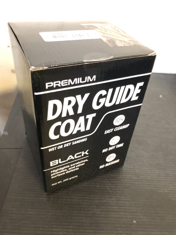 Photo 1 of Dry Guide Coat Powder - Highlights Scratches, Pinholes, Low Spots & Other Defects, Extra Large Black Powder Coat for Wet & Dry Auto Body Sanding - Guide Coat Auto Body w/Nitrile Gloves 200g