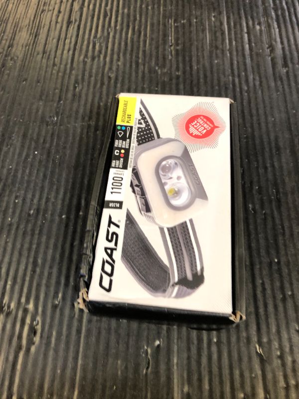 Photo 1 of Coast RL35R Voice-Controlled 1100 Lumen Rechargeable LED Headlamp with ARC280™ Lighting, 4 Color Modes, Rear-Facing Safety Signal, Variable Light Control and USB-C Charge Port
