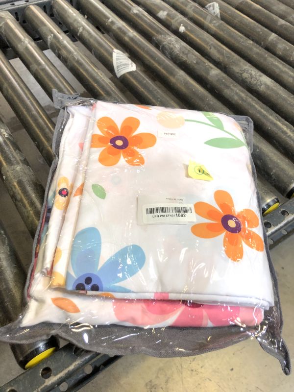 Photo 1 of Cozyholy Full Size Bed Sheets Set White Colorful Floral Bed Sheets Girls Cute Microfiber Cooling Sheets 4pcs Kids Full Bed Set Wrinkle Free, 15 inch Deep Pocket Fitted Sheet, Flat Sheet, Pillowcases
