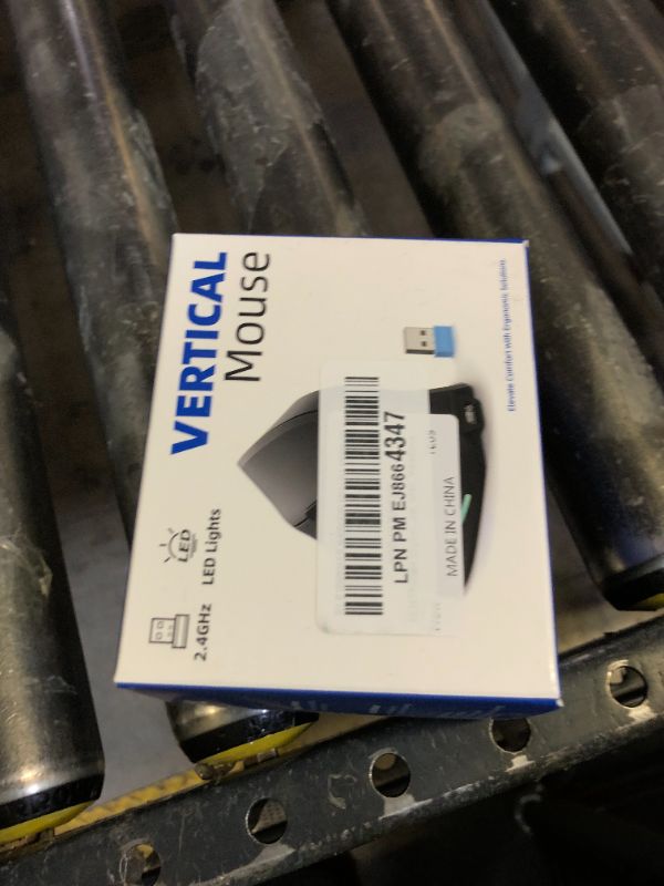 Photo 1 of ECHTPower Ergonomic Wireless Mouse, Bluetooth Vertical Mouse with LED Light, Control Up to 3 Devices (BT5.0+BT5.0+2.4GHz), Adjustable DPI 2400/1600/1000, for PC, Laptop, Mac, Windows