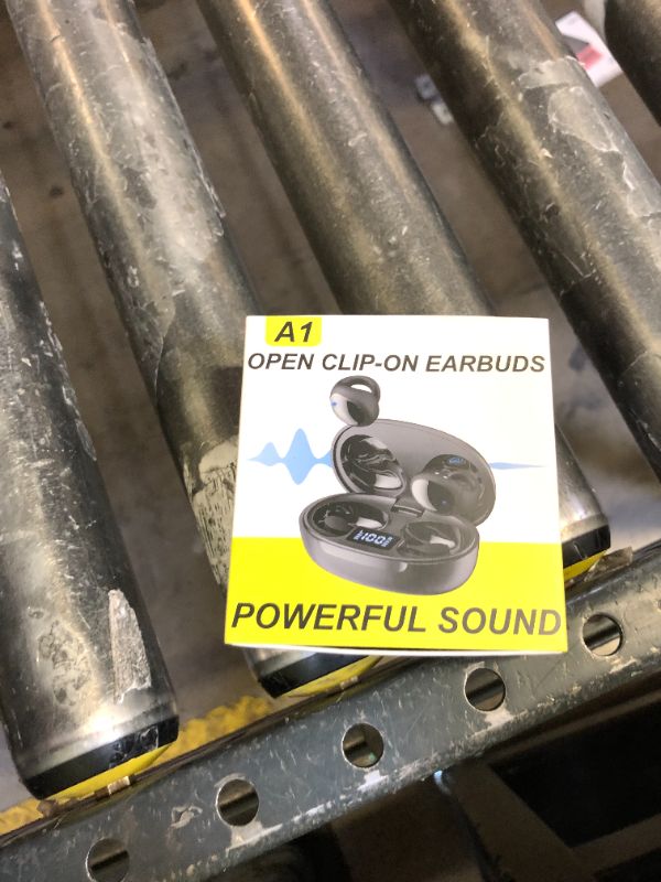 Photo 1 of Open Ear Earbuds Lightweight Comfort Clip Wireless Earbuds Sweat Resistant Bluetooth Headphones Lightweight Sport Headphones for Workouts and Running with Dual Digital Display 44H Playtime IPX7