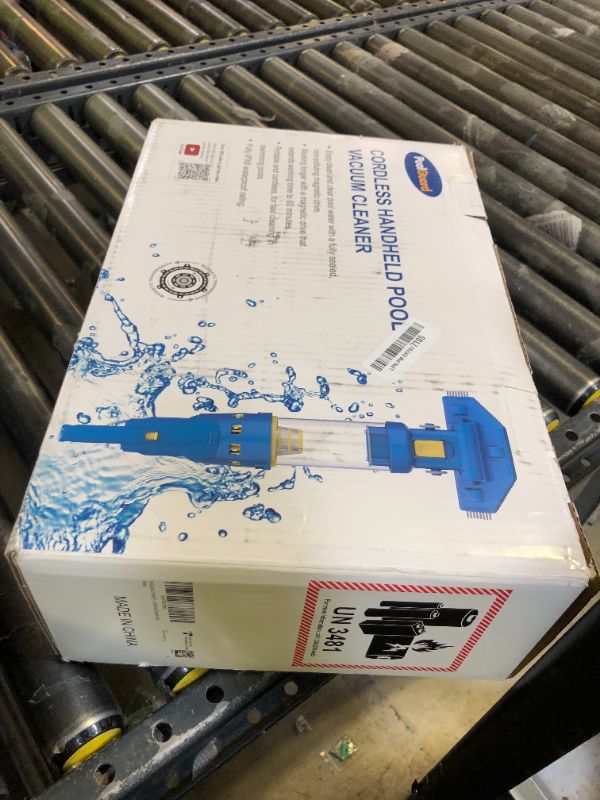Photo 1 of PoolGuard Cordless Pool Vacuum with Strong Suction, Portable & Rechargeable Handheld Vacuum Cleaner with 60 Mins Working Time for Inground/Above Ground Pool