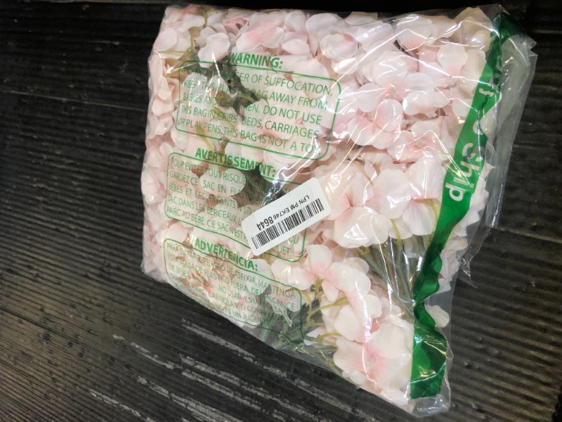 Photo 1 of Tifuly Hydrangea Artificial Flowers -12 pcs Realistic Fake Hydrangea Silk Flowers with Stems Faux Hydrangea Flowers Heads for Office Home Party Wedding Centerpiece DIY Floral Decor (Pink)