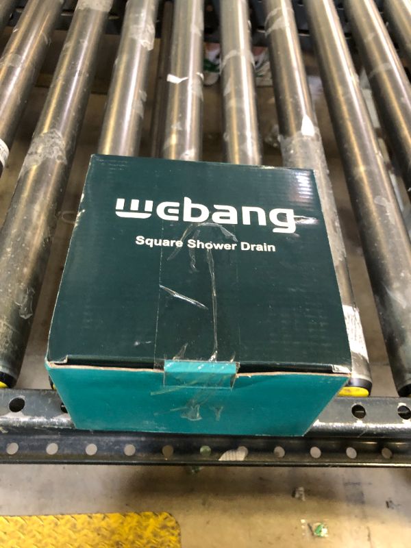 Photo 1 of WEBANG 6 Inch Square Shower Floor Drain with Flange,Quadrato Pattern Grate Removable,Food-Grade SUS 304 Stainless Steel,Watermark&CUPC Certified,Matte Black