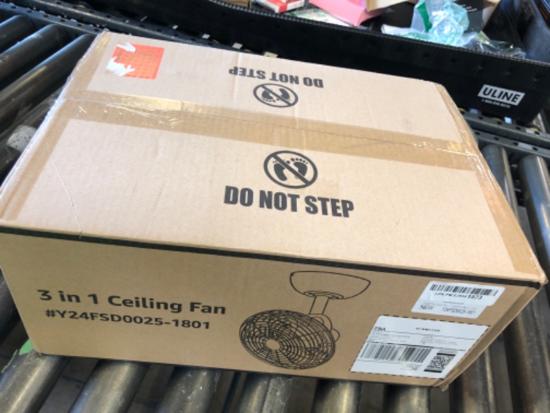 Photo 1 of LEDIARY Wall Mount Fan with Remote 10 Inch Small Ceiling Fans with Plug in Cord, 6 Speed, Adjustable Tilt, Wall Mounted Fan Indoor Tabletop for Garage Shop Corner Gym Bedroom Office Walnut