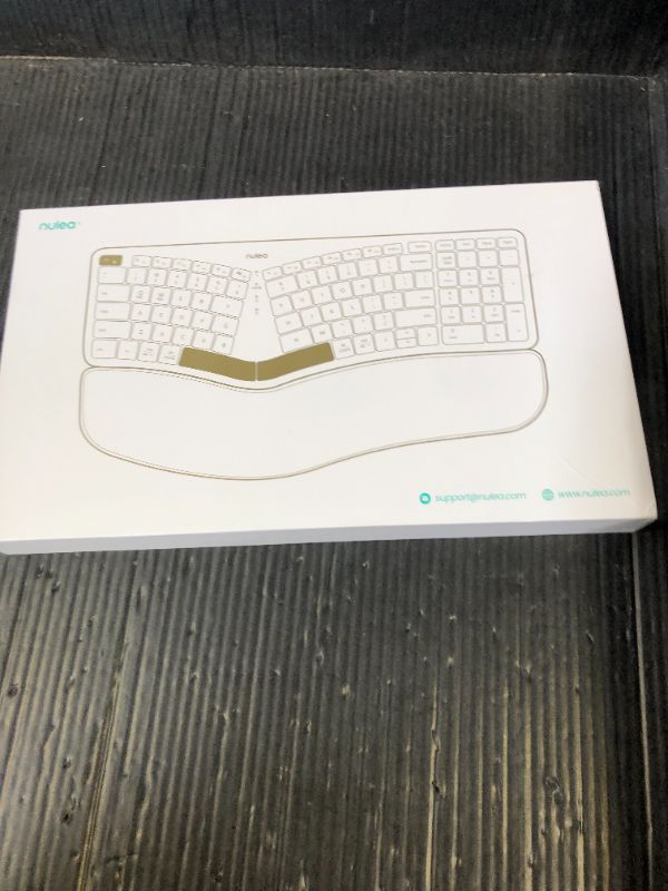 Photo 1 of Nulea RT05B Wireless Ergonomic Keyboard, Split Keyboard with Cushioned Wrist Rest, Bluetooth and USB Connectivity, USB-C Rechargeable, Compatible with Windows Mac