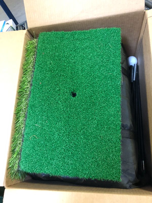Photo 1 of MUVPOH Golf Net: 10x7ft Golf Practice Net for Backyard Chipping Driving with Dual-Turf Golf Hitting Mat, All-in-1 Outdoor Indoor Golf Hitting Net with Multiple Targets, Golf Aid for Men/Golf Lovers