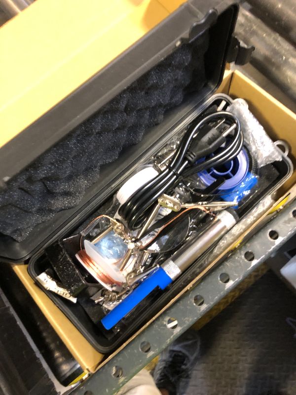 Photo 1 of KEPIOG 100W Soldering Iron Kit - Fast Heating, Circuit Board Repair Tools with Magnifying Glass, 12 in 1 Adjustable Digital Soldering Kit