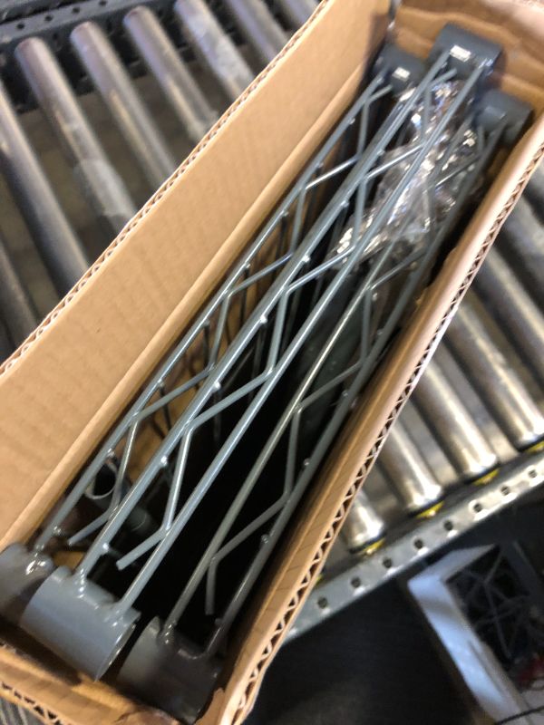 Photo 1 of AHEONLAR 3 Tier Grey Storage Racks and Shelving - Heavy Steel Material Pantry Shelves - Adjustable Storage Shelf Metal Storage Rack Wire, Suitable for Warehouses, Closets, Kitchens…