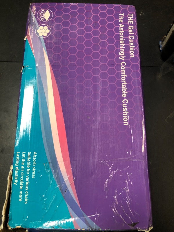 Photo 1 of Gel Seat Cushion, Cooling (Super Large & Thick), Breathable Honeycomb Design Absorbs Pressure Points, Gel Cushion for Office Chair, Home Car seat Cushion for Wheelchair