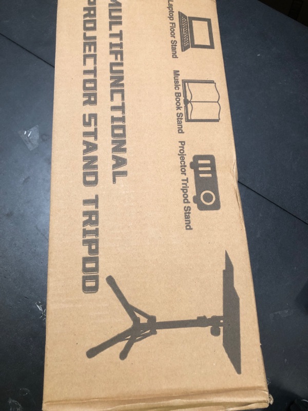 Photo 1 of Projector Stand Laptop Tripod,Portable Projector Tripod Stand Adjustable Height 26 to 56 Inch, Laptop Floor Stand with Mouse Tray for Room, Office, Podium, Outside, Studio, Dj Racks