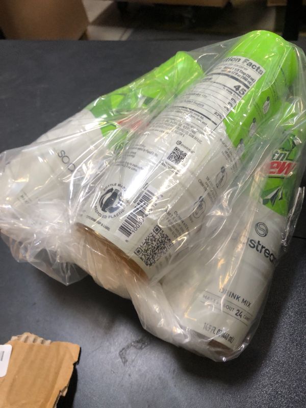 Photo 1 of SodaStream - Mountain Dew Soda Drink Mix | For Soda Makers; turns 9.5 Gallons of Fizzy Water into delicious Mountain Dew | 52mg Caffeine per 12oz | Makes 96 Servings | 14.9 Fl Oz, Pack of 4 BB 11/5/25
