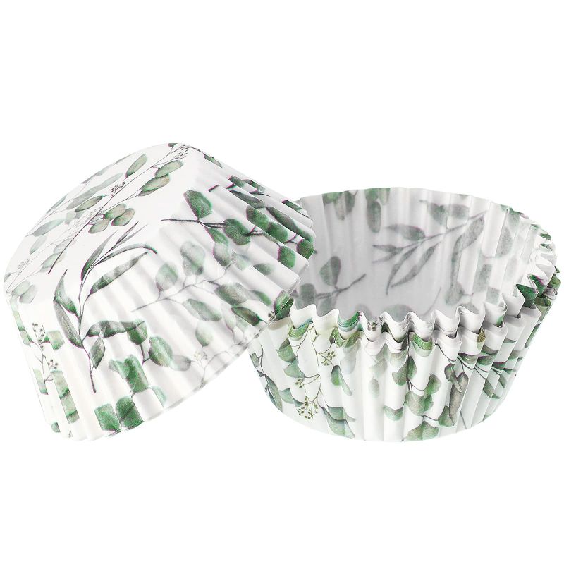 Photo 1 of WILLBOND 300 Count Cupcake Liners Greenery Cupcake Wrappers Baking Cups Green Baking Liners Holders for Baby Shower Wedding Bridal Showers Birthday Party Decorations(Standard Size)
