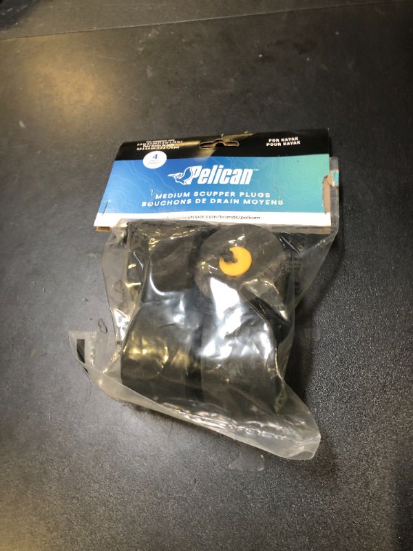 Photo 1 of Pelican Medium Sit-on-Top Kayak Scupper Plugs 4 Pack - Fits Most Kayak - EVA Material - Black