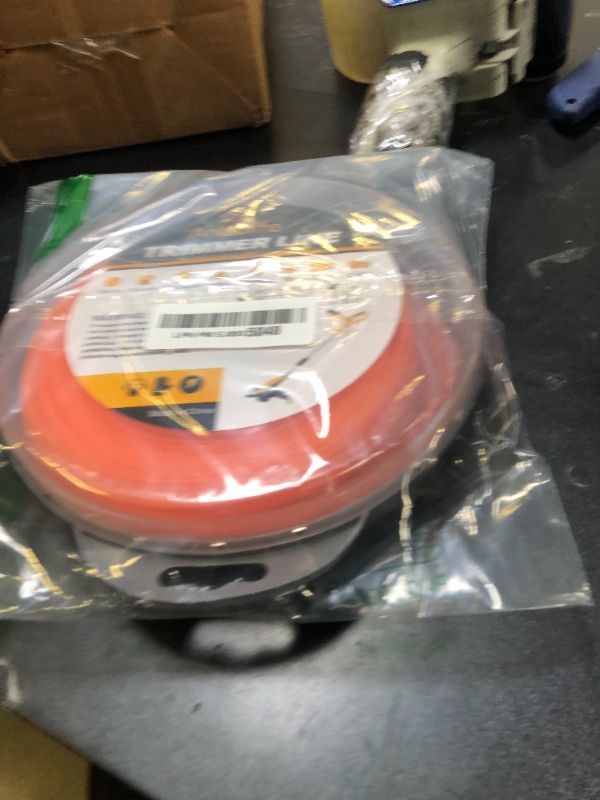 Photo 1 of A ANLEOLIFE 1-Pound Commercial Square .080-Inch-by-557-ft String Trimmer Line Donut,with Bonus Line Cutter, Orange