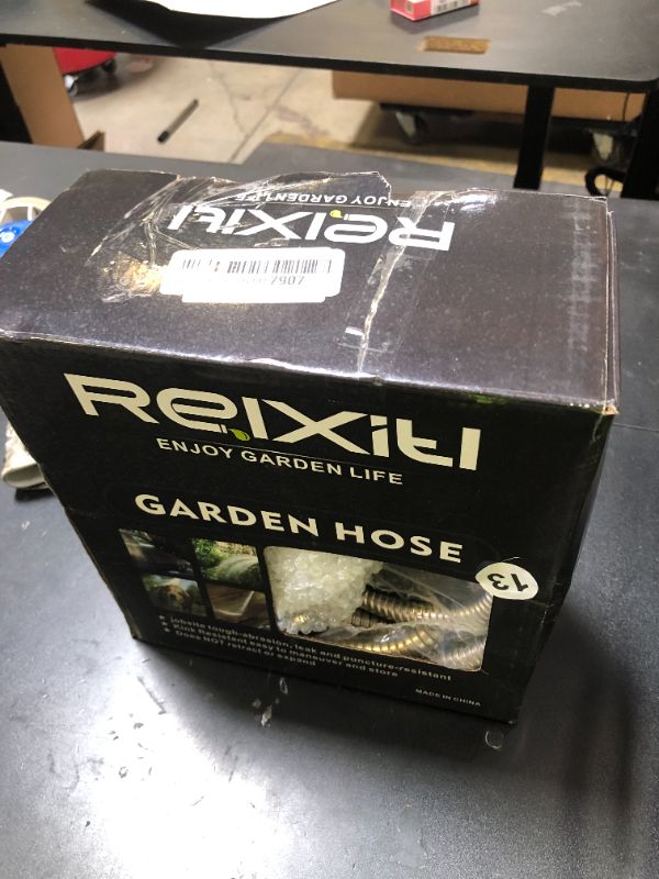 Photo 1 of 25FT Metal Garden Hose - Stainless Steel, Heavy Duty, Flexible & Lightweight, Never Kink and Tangle, with 10-Function Nozzle, Pressure Resistant for Outdoor Use (Grey)