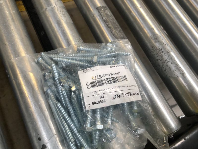 Photo 1 of Prime-Line 9055705 Hex Lag Screws, 5/16 In. X 3 In., A307 Grade A Zinc Plated Steel (50 Pack)