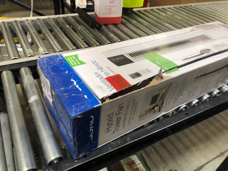 Photo 1 of Lasko Oscillating Tower Fan with Remote Control - Tower Fan for Bedroom & Office, 4 Quiet Speeds, 38" White, T38400