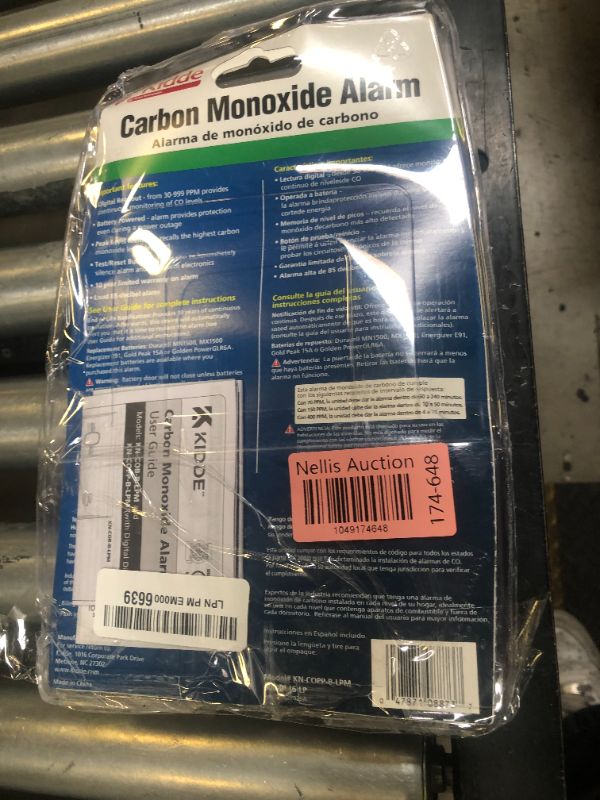 Photo 1 of Kidde Carbon Monoxide Detector, AA Battery Powered CO Alarm with LEDs, Test-Reset Button, Low Battery Indicator, Portable