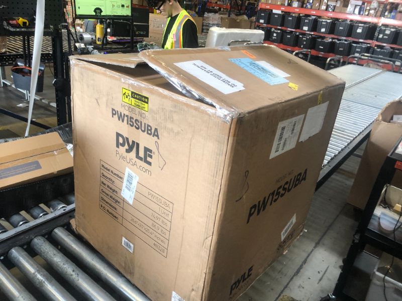 Photo 1 of Pyle 3000 Watts Box Subwoofer Speaker - Active Powered 15” inch Woofer, Loud Bass, with DSP Digital Signal Processor for Home Theater System, Pro DJ Sound, Pole Mount Socket and Carrying Handles