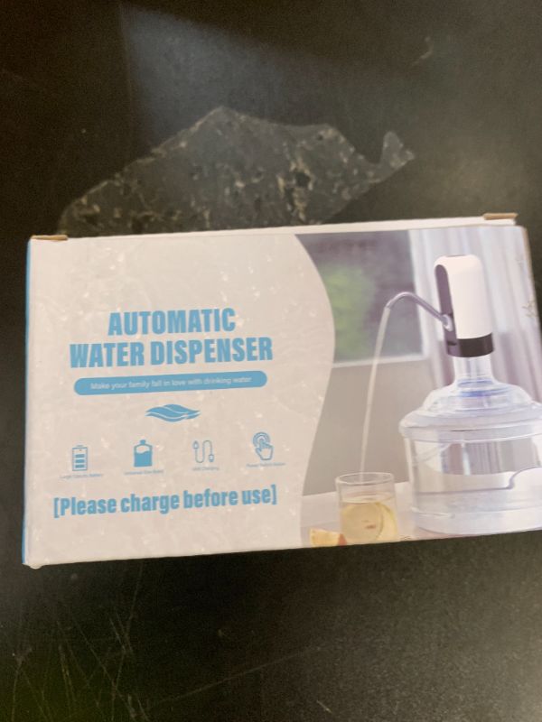 Photo 1 of GetKen 5 Gallon Water Table Pump Rechargeable, Water Dispenser for 5 Gallon Bottle Bottom Loading, Portable USB Charging Automatic Drinking Mini Water Jug Dispenser, for Camping, Kitchen