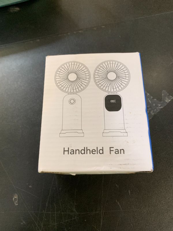 Photo 1 of ECZWXZ Portable Air-Conditioners, 5000mAh Battery Operated Fan, 5 Speeds & Digital Display, Makeup Fans for Women with Base, 180°Foldable 3in1 Handheld/Neck/Desk Fan for Outdoor Indoor, Ultra Quiet