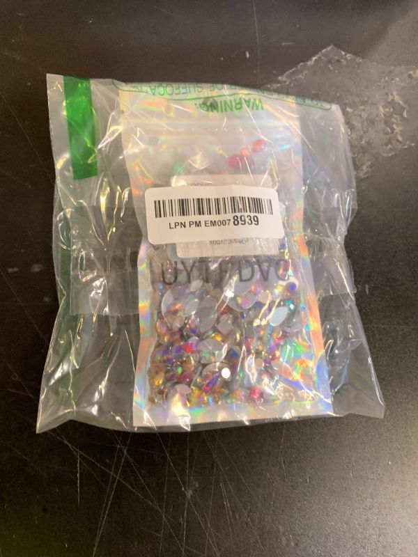 Photo 1 of 1000pcs AB Colorful Rhinestones Crystal Gems, Flatback Acrylic Gemstone Jewels, Craft DIY for Cosplay Pirate Halloween Costume Clothes Party, Nail Crafting Gems Accessories (00 Mixed Color AB)