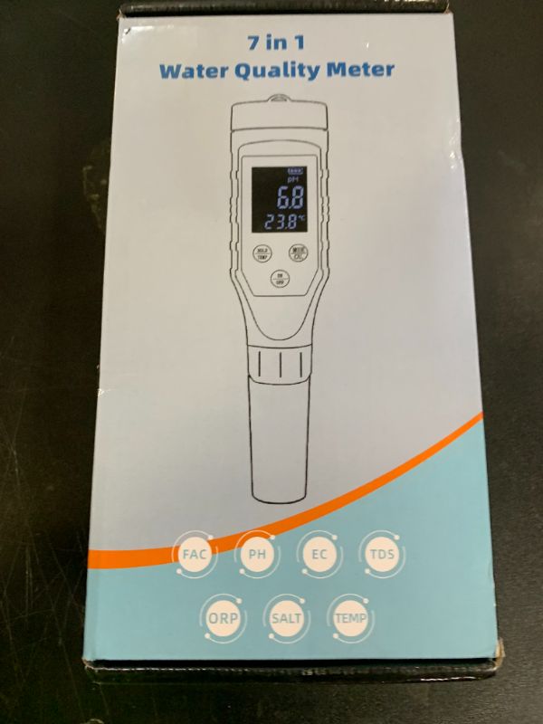 Photo 1 of Yewhick Chlorine Meter & Pool Salt Tester, Pool pH Tester & Salt Meter for Pools, 7 in 1 FAC Digital Salinity Tester for Saltwater Aquarium Sodium Chloride Swimming Pools Hot Tubs Spas