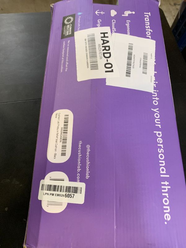 Photo 1 of Cushion Lab Patented Pressure Relief Seat Cushion for Long Sitting Hours on Office & Home Chair - Extra-Dense Memory Foam for Soft Support. Car Pad for Hip, Tailbone, Coccyx, Sciatica - Black