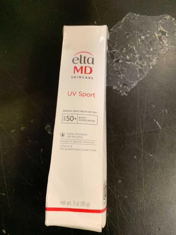 Photo 1 of EltaMD UV Sport Sunscreen Lotion SPF 50 - Face and Body Sunscreen SPF 50, Water & Sweat Resistant, Zinc Oxide Formula for Active Lifestyles, 3 oz