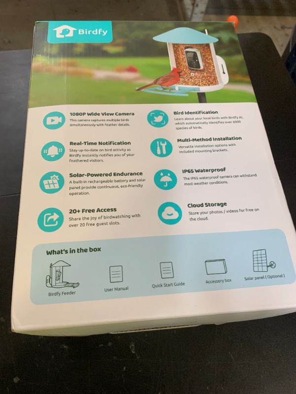 Photo 1 of NETVUE by Birdfy Smart Bird Feeder with Camera, Bird Watching Camera, Auto Capture Video & Motion Detection, 1080P Live Steam, Cardinal Feeder Outdoor Wireless, Ideal Present for Backyard Birder, Blue