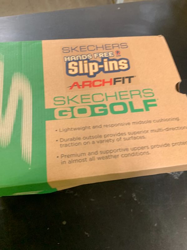 Photo 1 of Skechers Men's Go Elite 5 Arch Fit Waterproof Slip in Golf Shoe Sneaker, Gray/Lime Spikeless, 10.5