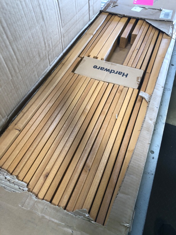 Photo 1 of 6.1ft H x 3ft W (1 Panel) Freestanding or Surface Mounted Enclo Tiaga Privacy Screen, Wood Privacy Fence Screen, Outdoor or Indoor Decorative Panel, Great for Balcony, Patio, Deck, EC18030
