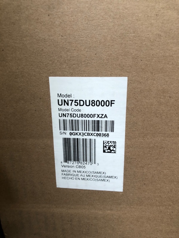 Photo 1 of Samsung 75-Inch Class 4K Crystal UHD DU8000 Series HDR Smart TV w/Object Tracking Sound Lite, Motion Xcelerator, Ultra Slim Design, Gaming Hub, Alexa Built-in (UN75DU8000, 2024 Model)