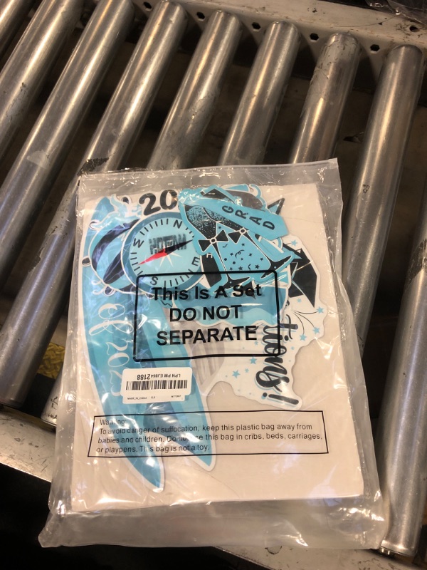 Photo 1 of Hoteam 16 Pcs Graduation Cruise Door Decorations Graduation Cruise Magnets Magnetic Class of 2025 Congrats Grad Anchor Life Preserver Car Door Magnets for Carnival Locker Refrigerator(Sky Blue)