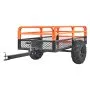 Photo 1 of VEVOR Heavy Duty Steel ATV Dump Trailer, 1500-Pound Load Capacity 15 Cubic Feet, Tow Behind Dump Cart Garden Trailer, with Removable Sides and 2 Tires, for Mowers, Tractors, ATV, UTV
