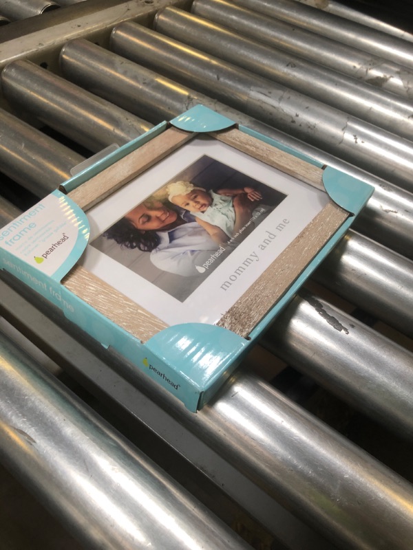 Photo 1 of Pearhead Mommy and Me Rustic Keepsake Picture Frame, New Mom and Expecting Mom Accessory, Gender-Neutral Nursery Décor, Distressed Photo Frame, 1 Count (Pack of 1)