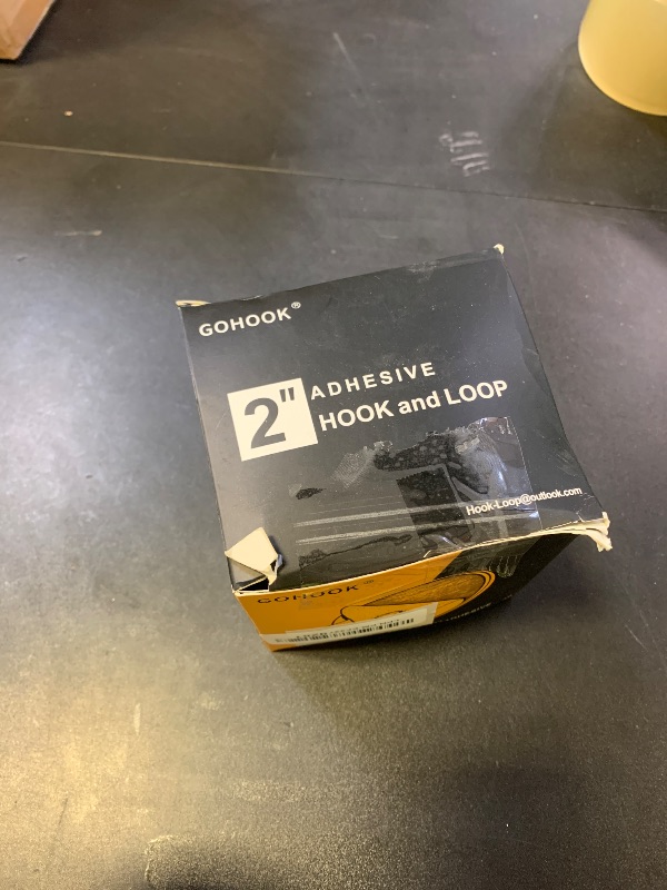 Photo 1 of GOHOOK 2 Inch Adhesive Black Hook and Loop Tape - 5 Yards, Heavy Duty Strips/Industrial Strength Sticky Fastener