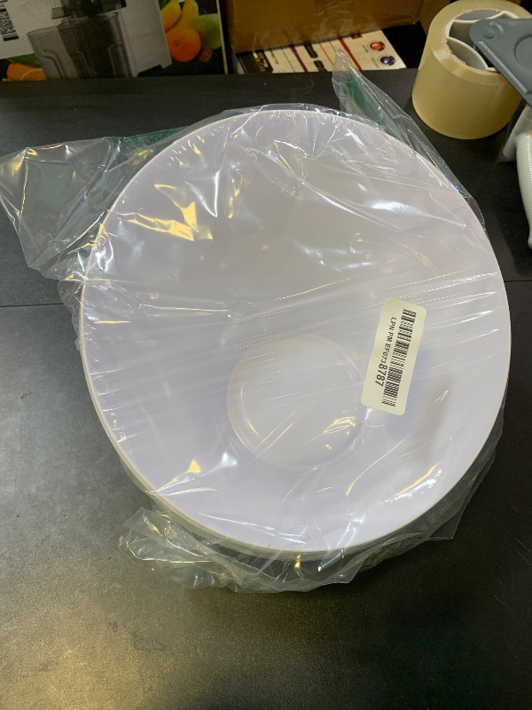 Photo 1 of bUCLA 12 Pack White Plastic Serving Bowls - 54 OZ Angled Table Salad and Fruit Bowls Disposable for Chip&Candy - Ideal for Party & Wedding