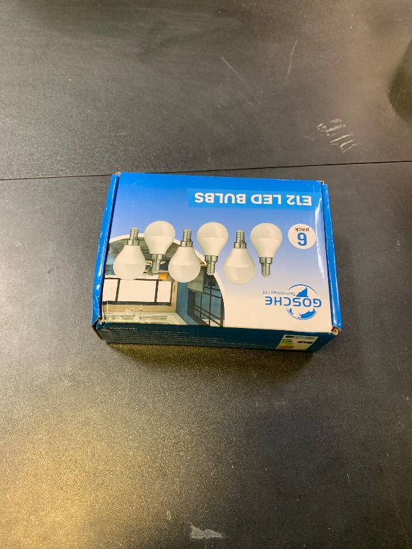 Photo 1 of 6 Pack E12 LED Candelabra Light Bulbs, 60 Watt Equivalent, Warm White 2700K, 120V Chandelier Llight Bulb, A15 / G45 Shape Ceiling Fan Light Bulbs, Bright Small Bulb Non-Dimmable