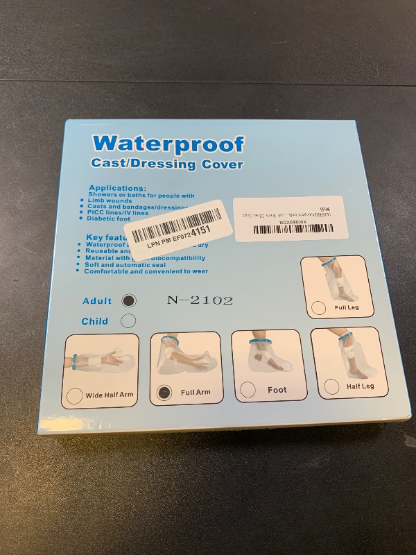 Photo 1 of VALLEYWIND Waterproof Arm Cast Cover for Shower Adult Full Arm Cast Protector Watertight Seal to Keep Bandage Dry for Broken Arms, Hands, Wrists, Elbows, Finger