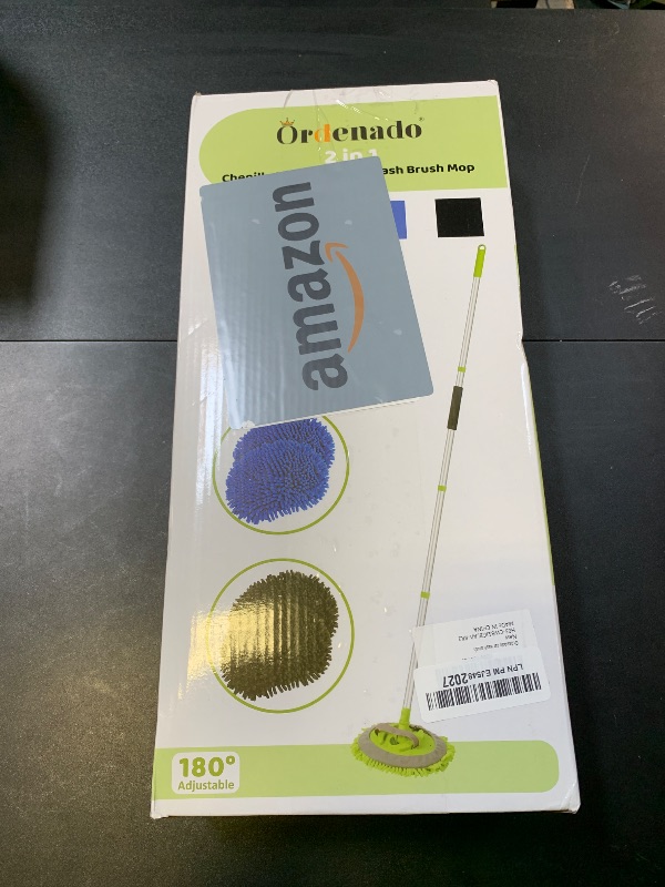 Photo 1 of Ordenado 62" Car Wash Brush Kit Mitt Mop Sponge with Long Handle Chenille Microfiber Car Cleaning Brush Kit Supplies Car Washing Mop Kit Car Care Kit of Scratch-Free Replacement Head for Car RV Truck
