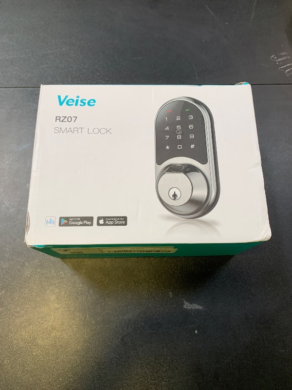 Photo 1 of Veise RZ07 Smart Lock, Fingerprint Door Lock, 7-in-1 Keyless Entry with App Control, Electronic Touchscreen Keypad Deadbolt, Biometric Smart Locks for Front Door, Matte Black